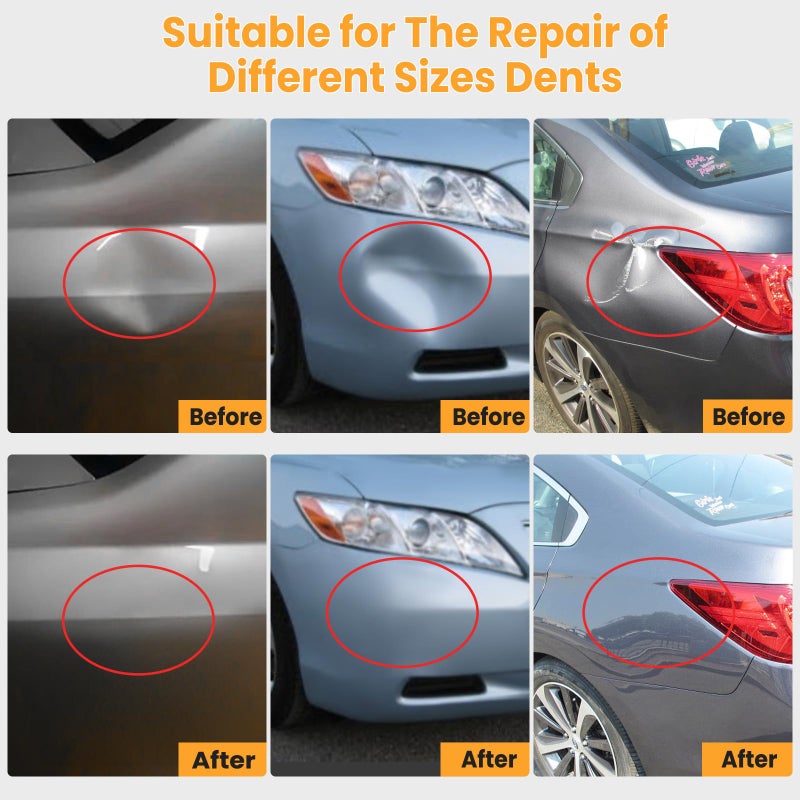 Sigoobal Dent Puller Kit  Paintless Dent Removal Kit with Golden Lifter  Bridge Puller  Suction Cup for Car Dent Remove  Dent Puller Tools for Car Refrigerator Door Ding Repair - Image 4